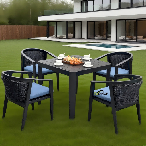 New outdoor aluminum alloy dining table and chair set is coming