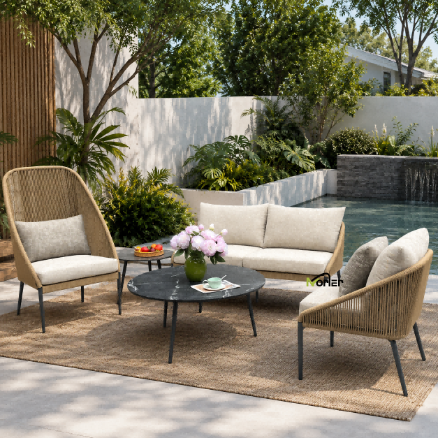 New Trends in Outdoor Living | Woven Rope Sofas Create Naturally Comfortable Spaces