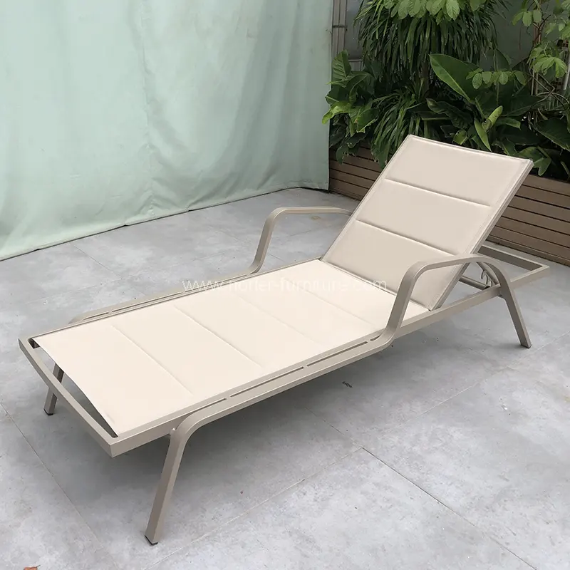 Durable Outdoor Aluminum Textilene Sun Lounger
