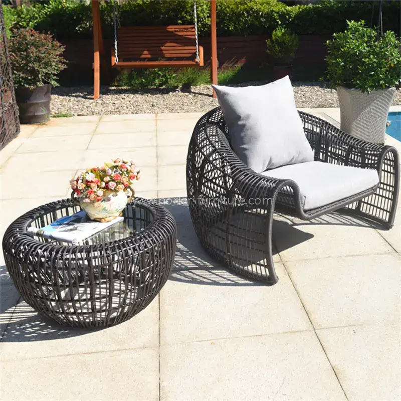High Quality Outdoor Courtyard Rattan Sofa
