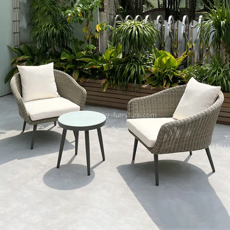 Leisure Outdoor Aluminum Frame PE Rattan Balcony Set