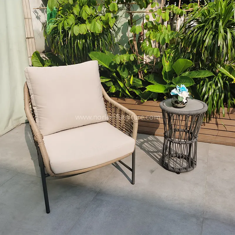 Outdoor PE Rattan Garden Balcony Table And Chair