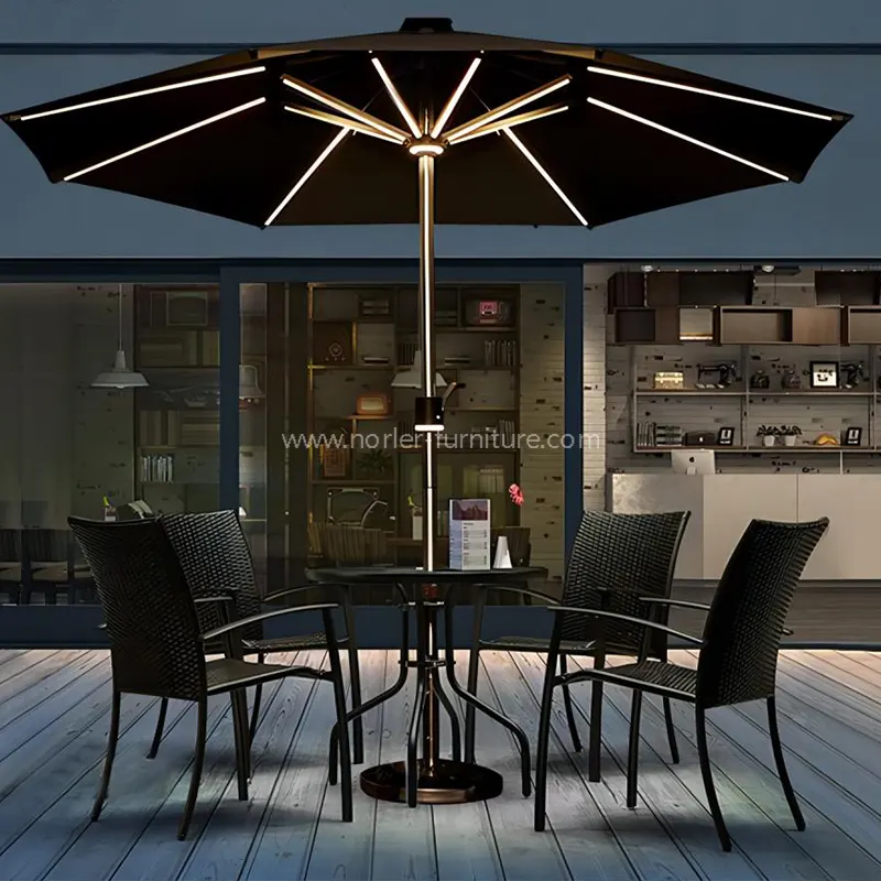 Smart LED Solar Cooling and Heating Light Parasol