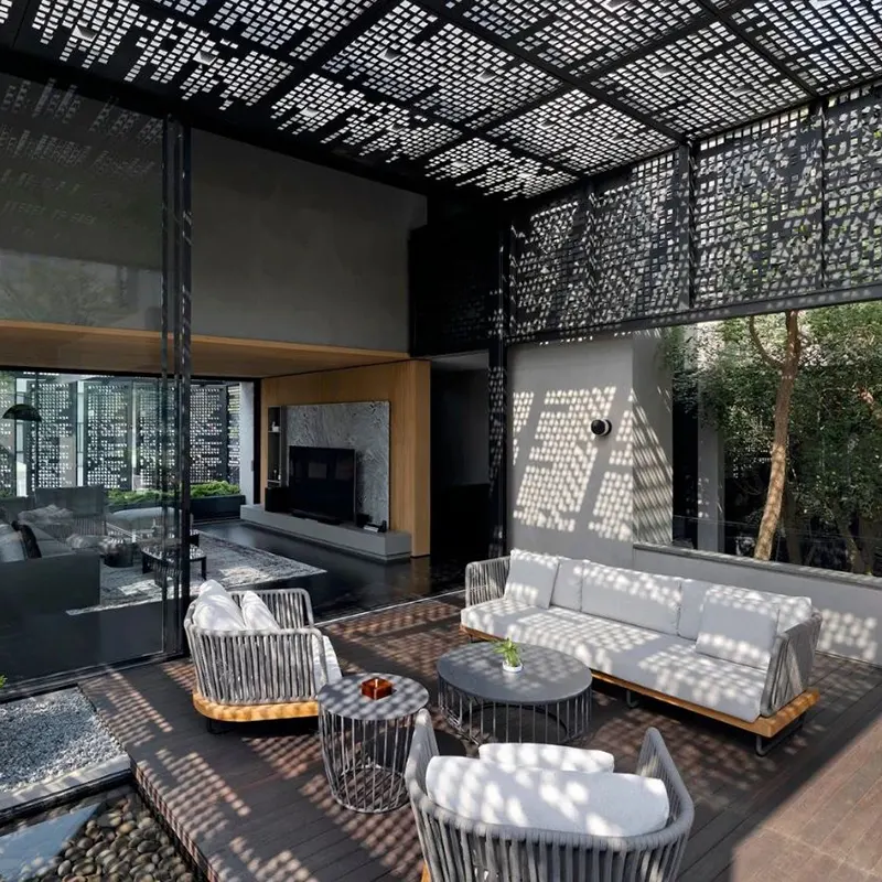 The villa high-end customized outdoor furniture project was successfully delivered